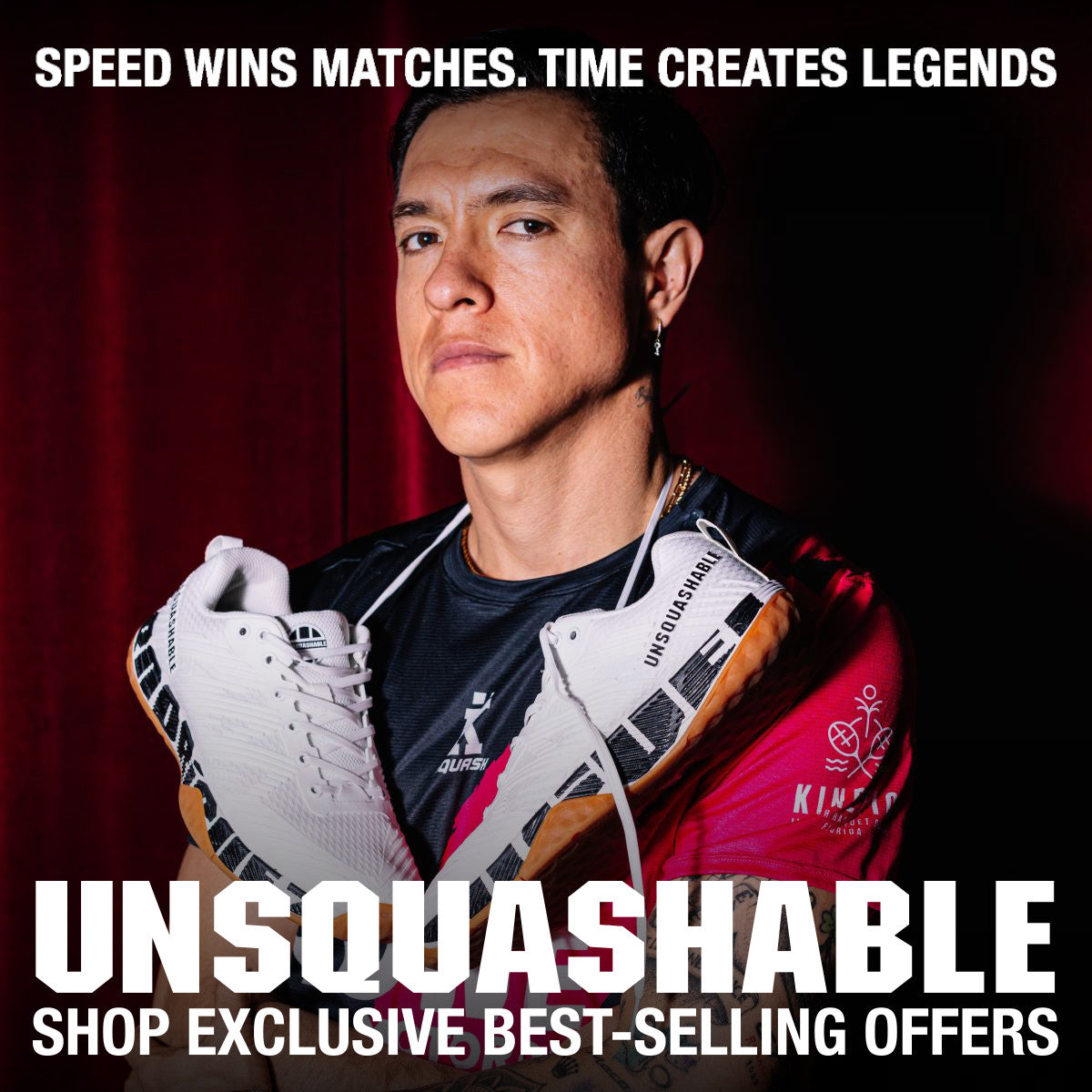 Enjoy explosive speed & agility with our new UNSQUASHABLE FAST-TEC PRO shoes