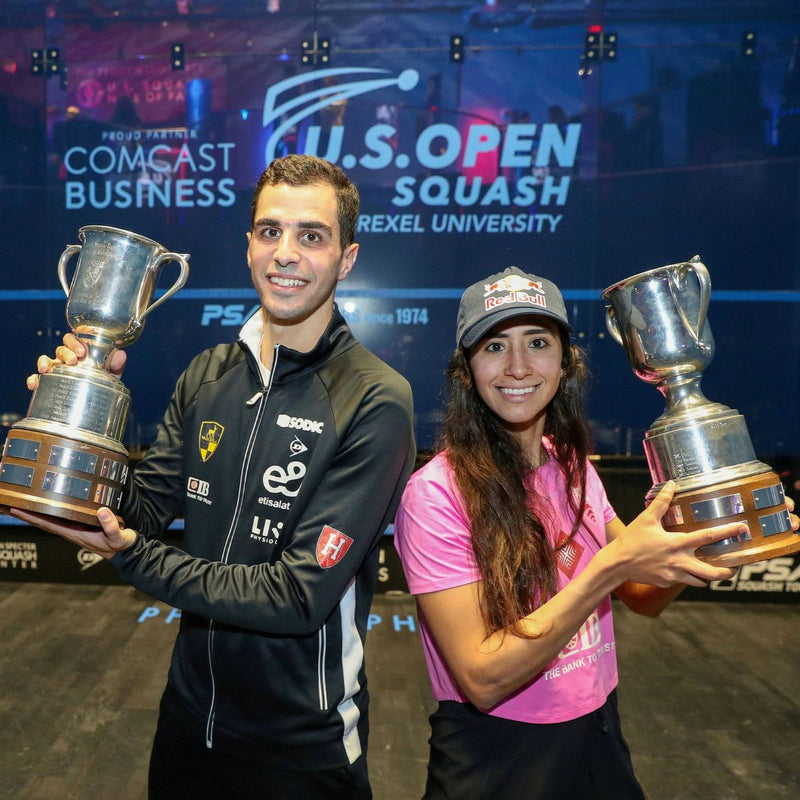 Ali Farag & Nouran Gohar win 2024 U.S. Squash Open titles at Arlen Specter US Squash Center, Philadelphia, USA