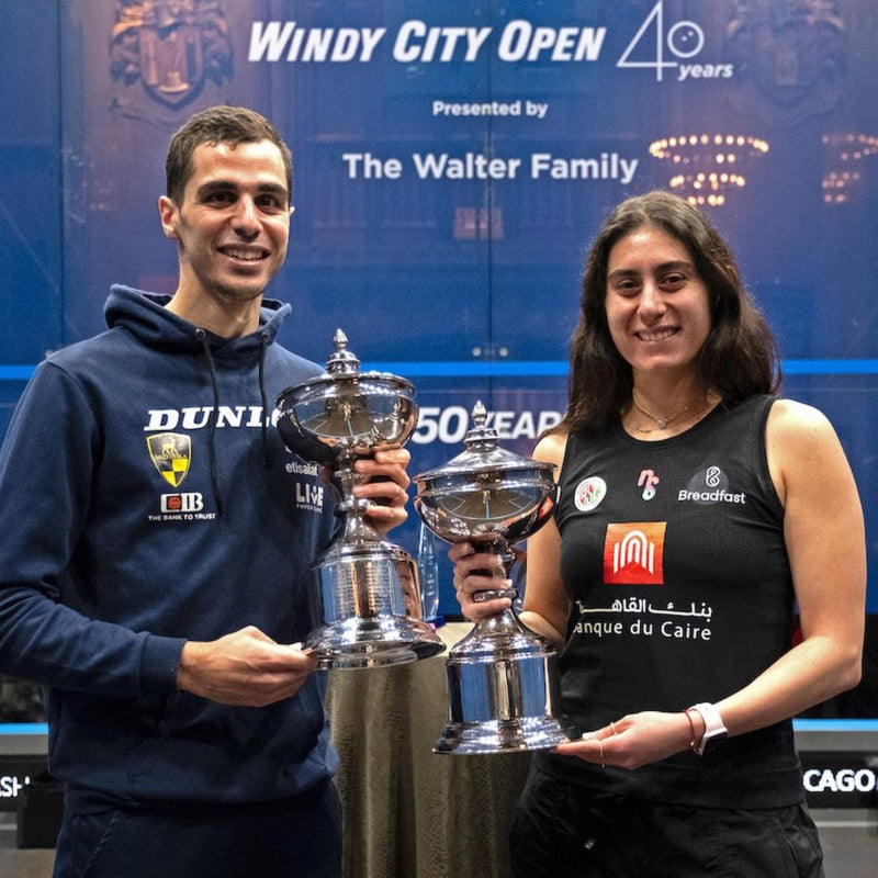 Ali Farag and Nour El Sherbini were crowned champions at the 2024 Windy City Squash Open presented by the Walter Family
