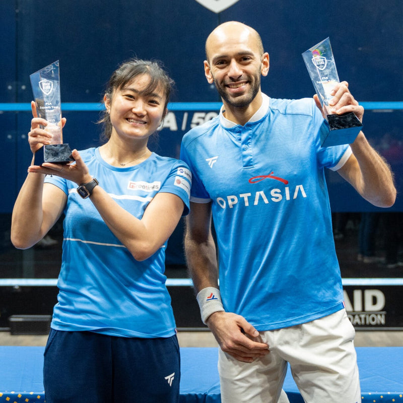 Marwan Elshorbagy & Satomi Watanabe win 2025 PSA Squash in the Land titles