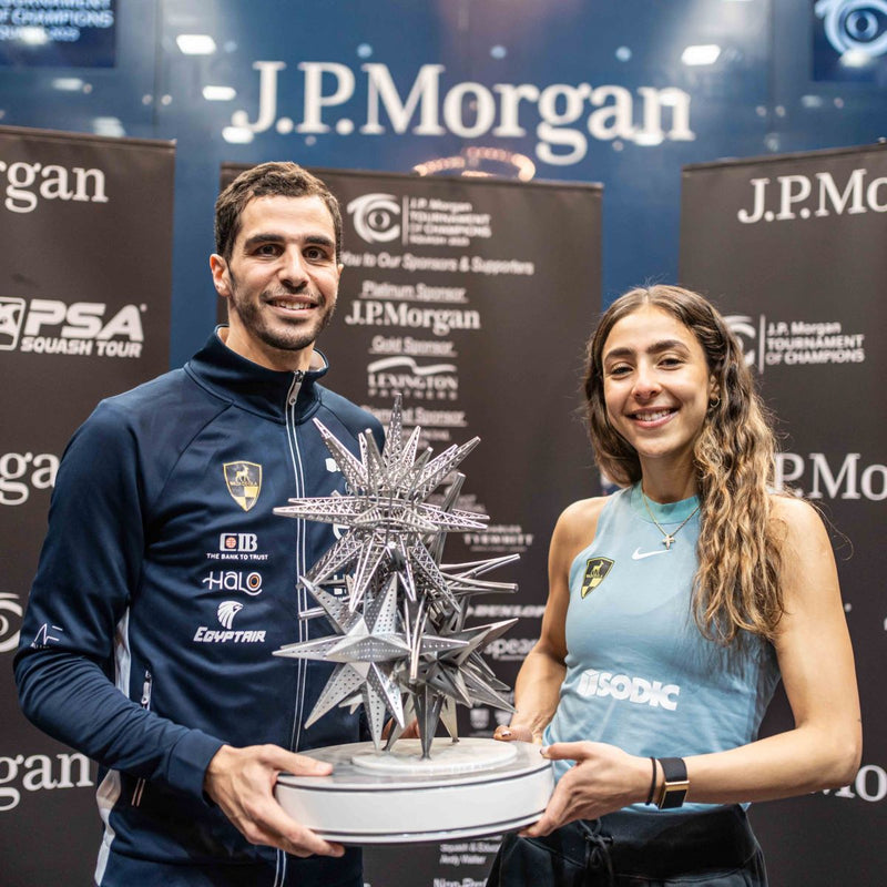 Ali Farag & Hania El Hammamy win 2025 J.P Morgan Tournament of Champions squash titles