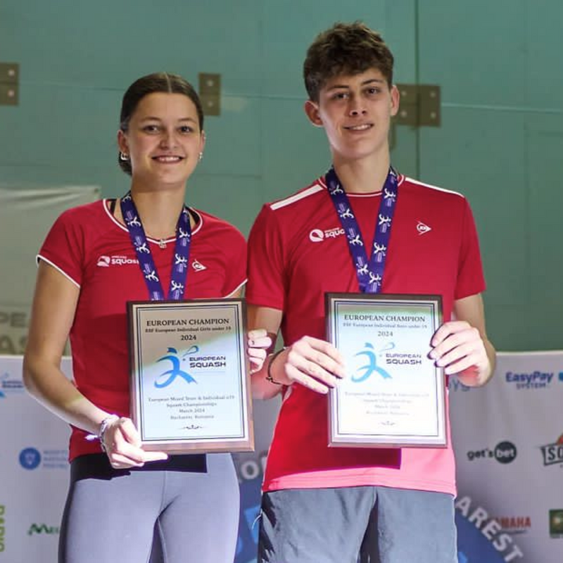 Jonah Bryant & Amelie Haworth crowned 2024 European Individual U19 Squash Champions