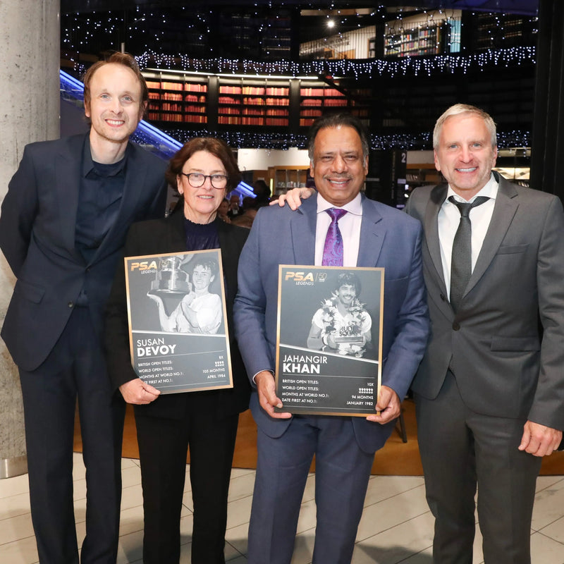 Jahangir Khan & Susan Devoy Inducted into PSA Hall of Fame