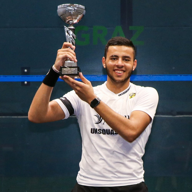 Moustafa Elsirty won the 2021 Professional Squash Association PSA Heroes Graz Squash Open in Austria