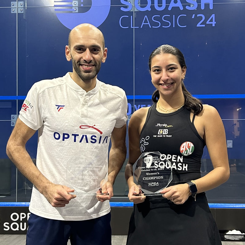 Marwan-ElShorbagy-Farida-Mohamed-win-PSA-Open-Squash-Classic-titles UNSQUASHABLE