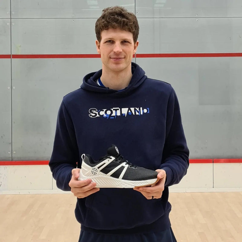 Scottish National Coach Paul Bell plays pivotal advisory role in development of the world’s most technically advanced specialist squash shoe