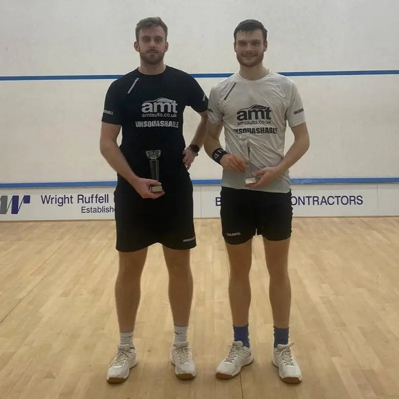 Will Salter overcomes fellow UNSQUASHABLE player Owain Taylor to win PSA Lexden Open