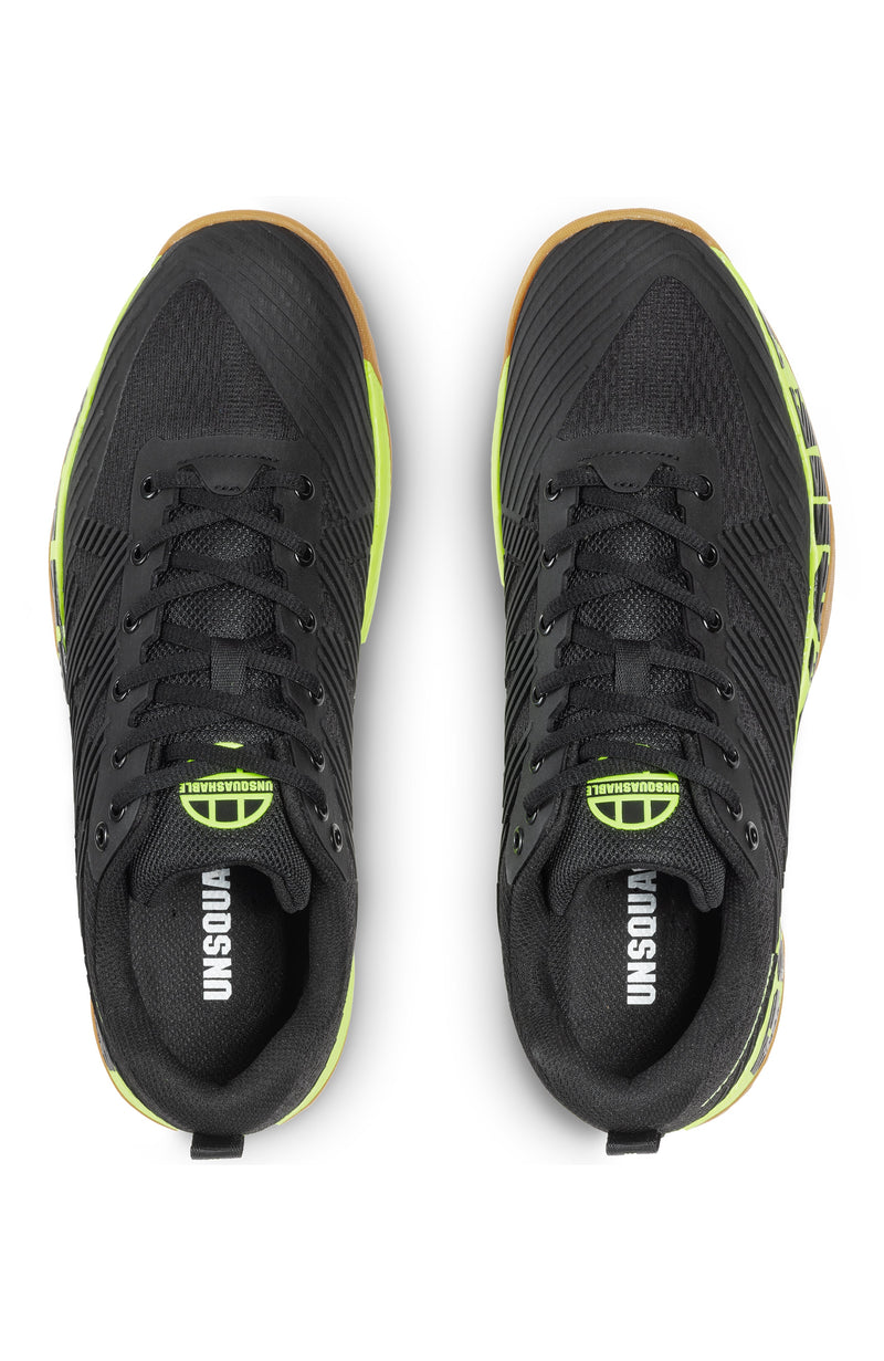 UNSQUASHABLE MIGUEL RODRÍGUEZ SPEZIAL Squash Shoe - BLACK/YELLOW UNSQUASHABLE