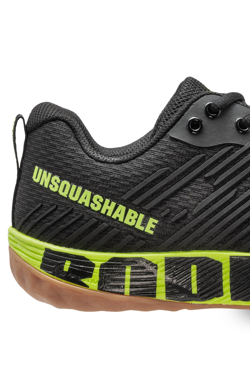 UNSQUASHABLE MIGUEL RODRÍGUEZ SPEZIAL Squash Shoe - BLACK/YELLOW UNSQUASHABLE