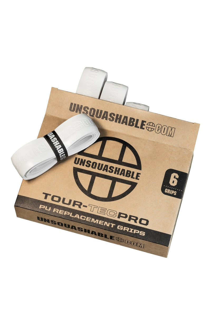 UNSQUASHABLE TOUR-TEC PRO PU Replacement Squash Grip - 6 Grip Pack - MULTI-BUY OFFER